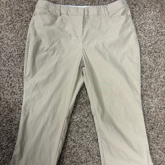 Express Relaxed Crop Khaki Pants  - Juniors Size 11/12 - 1793 - Picture 1 of 3